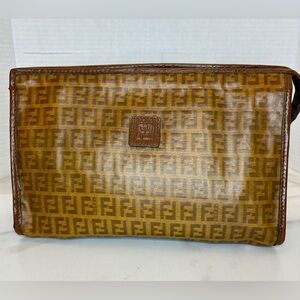 FENDI Zucchino Vintage Clutch Bag